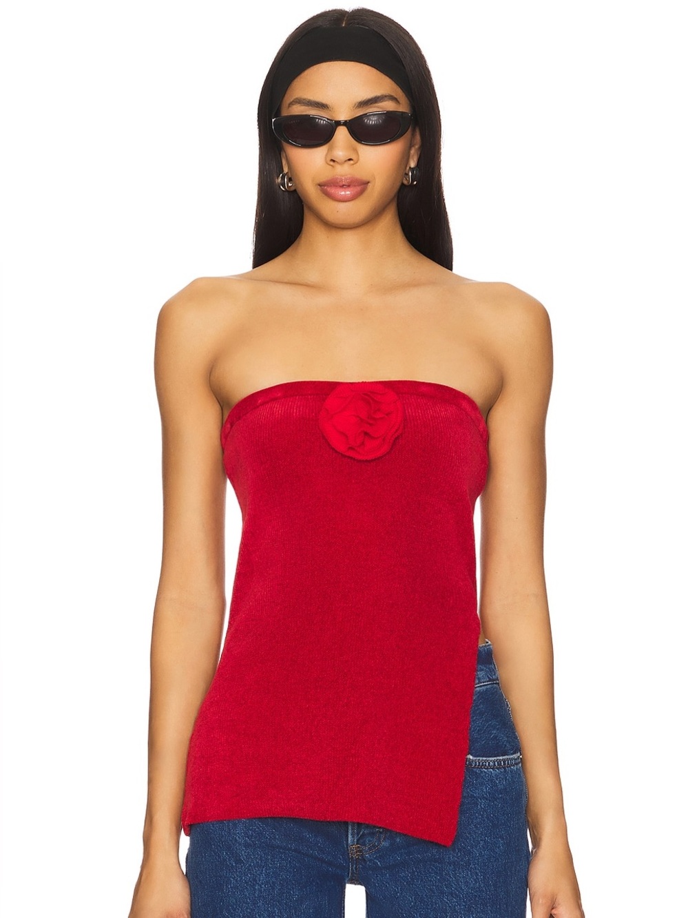 With Jean Tube top